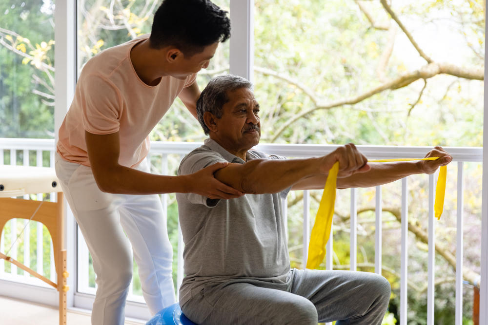 Physiotherapy at home after a hospital discharge
